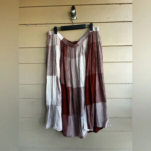 LOGO by Lori Goldstein Patchwork Maxi Skirt - Size 1X - Neutral